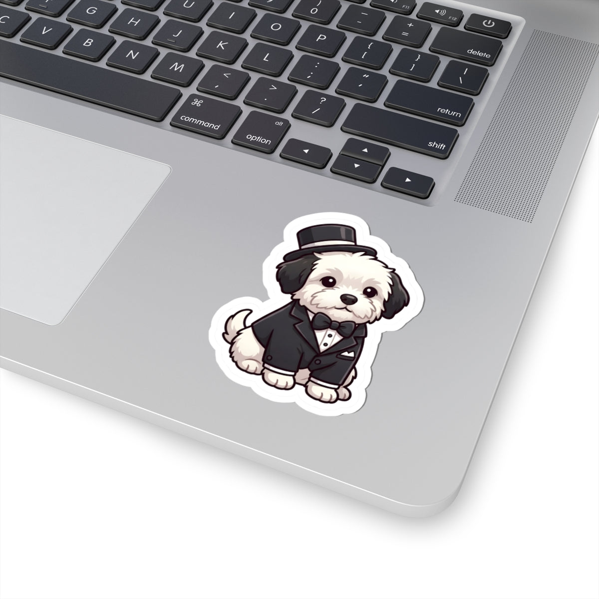 Dapper Puppy Kiss-Cut Sticker
