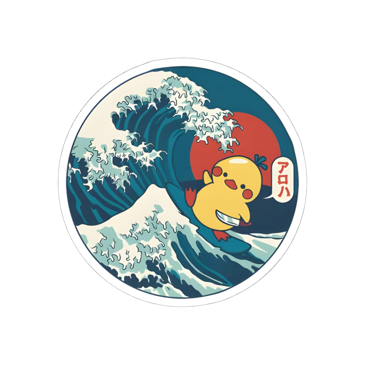 Kawaii Surf Duck Sticker