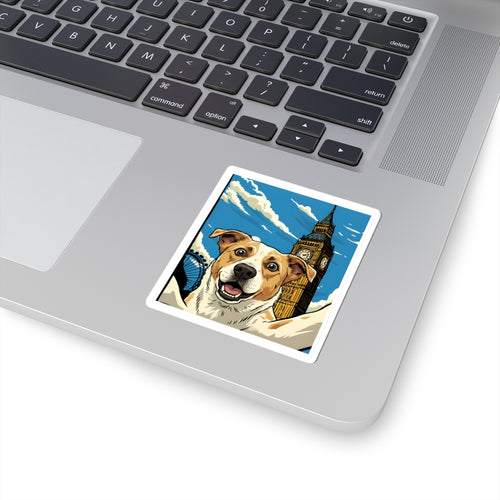 Big Ben Happy Dog Selfie Sticker