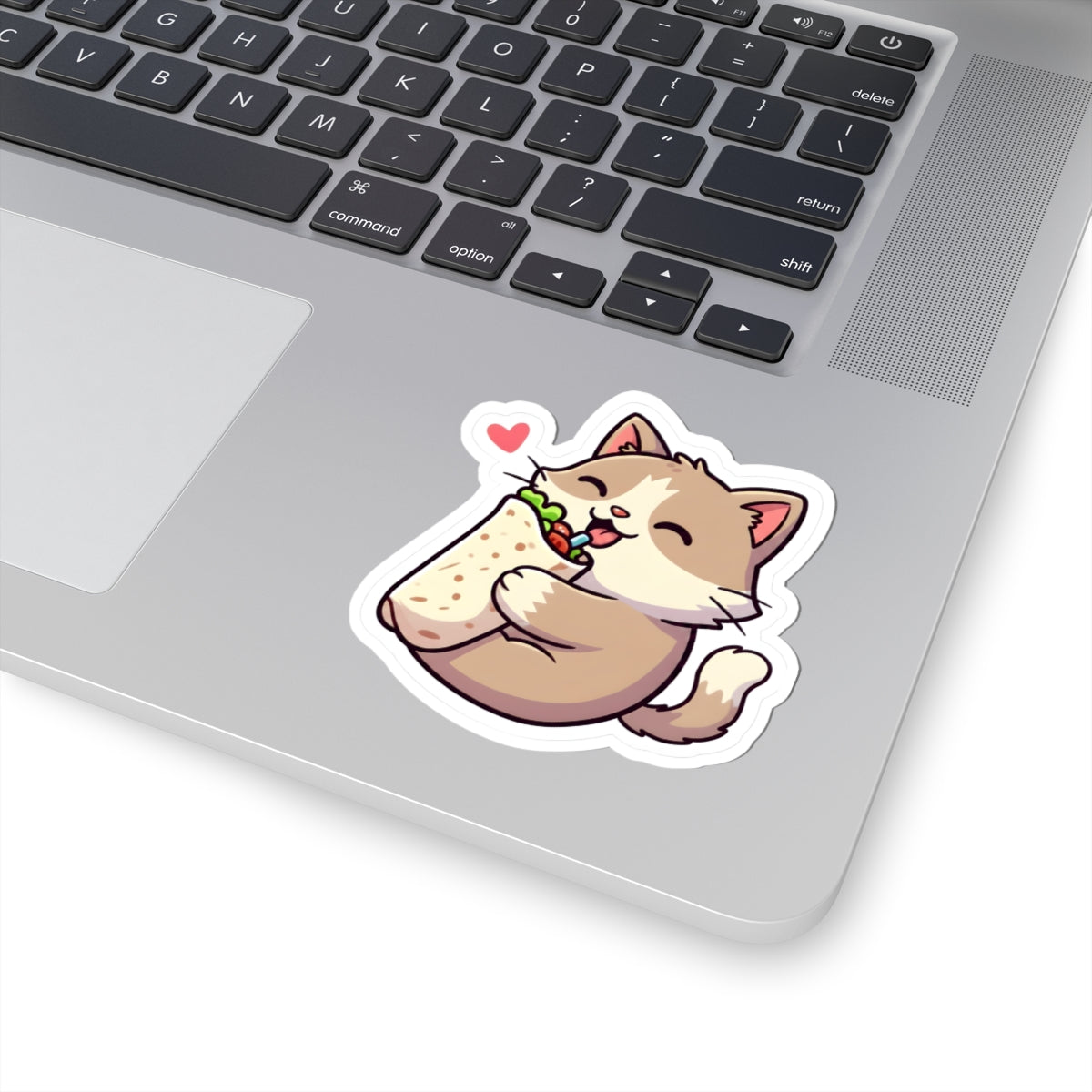 Cute Cat Eating Burrito Sticker
