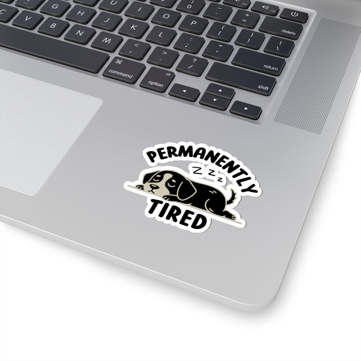 Permanently Tired Dog Sticker